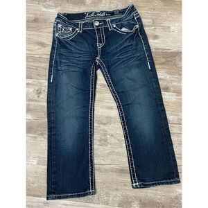 L.A. Idol Capri Jeans Rhinestone Flap Pocket Women’s Sz 7